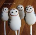 Barn Owl cake pops, £3.75 ea Barn Owl cake pops, £3.75 ea
